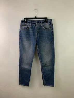 Dark wash stretch denim