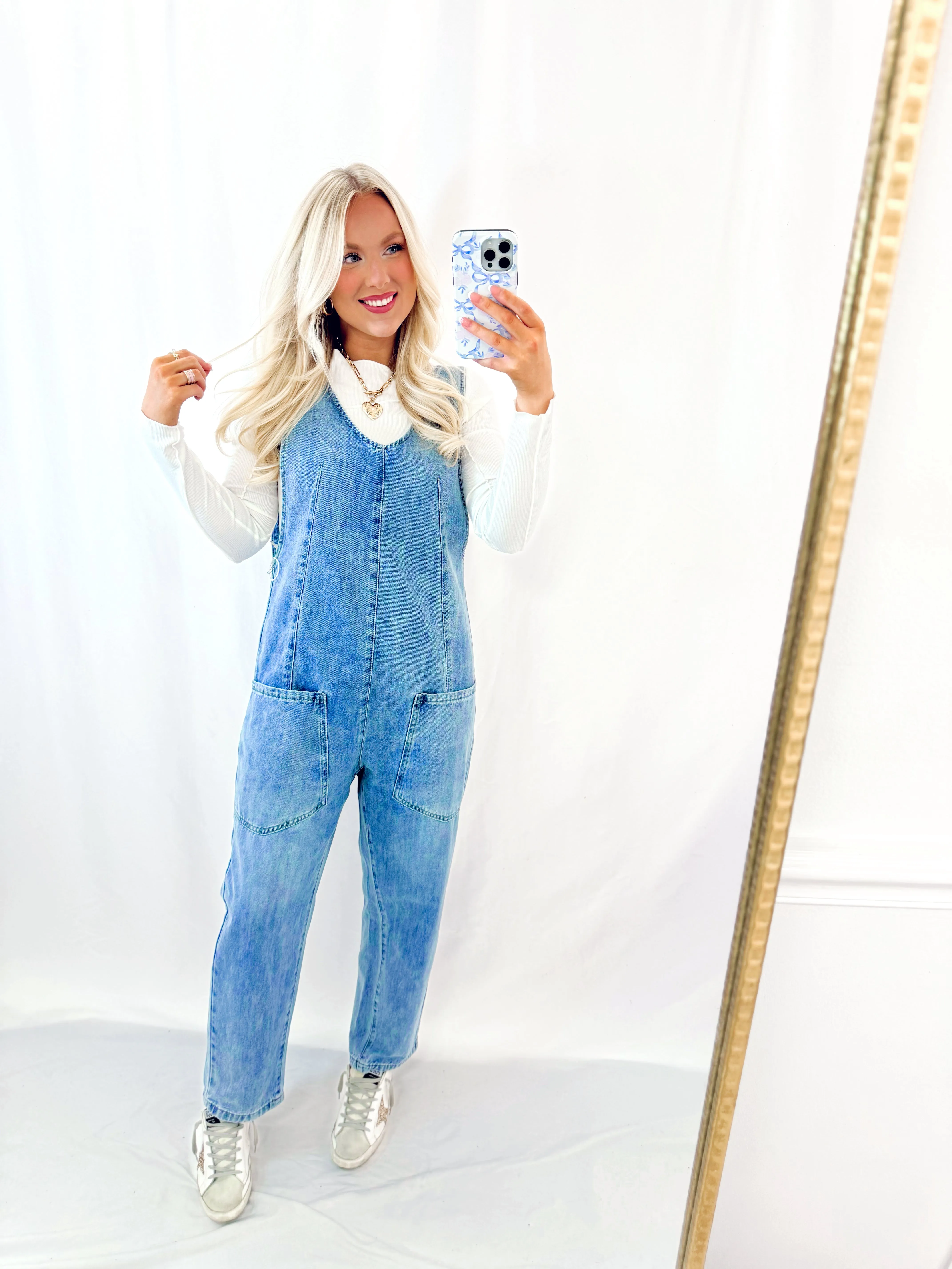 Denim Overall Jumpsuit