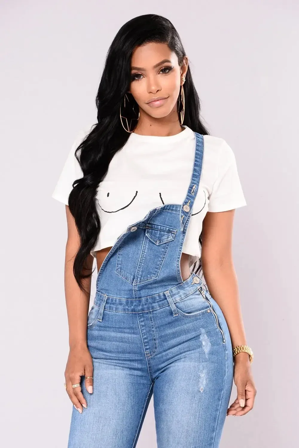 Denim Overall Jumpsuits