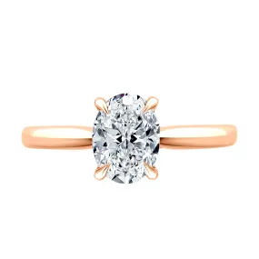 Diamond Semi Mount Ring | 14k Rose with White (1.50ct Head)