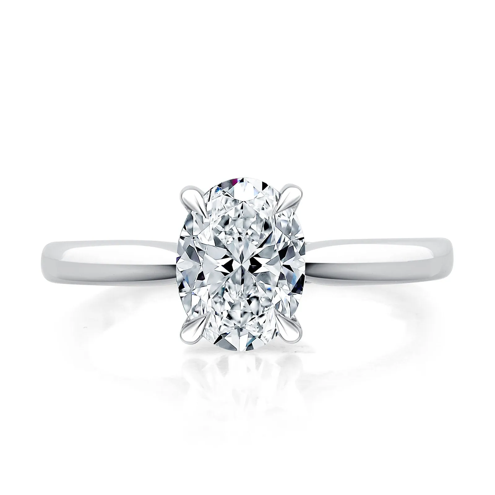 Diamond Semi Mount Ring | 14k White with Rose (1.50ct Head)