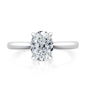 Diamond Semi Mount Ring | 14k White with Rose (1.50ct Head)