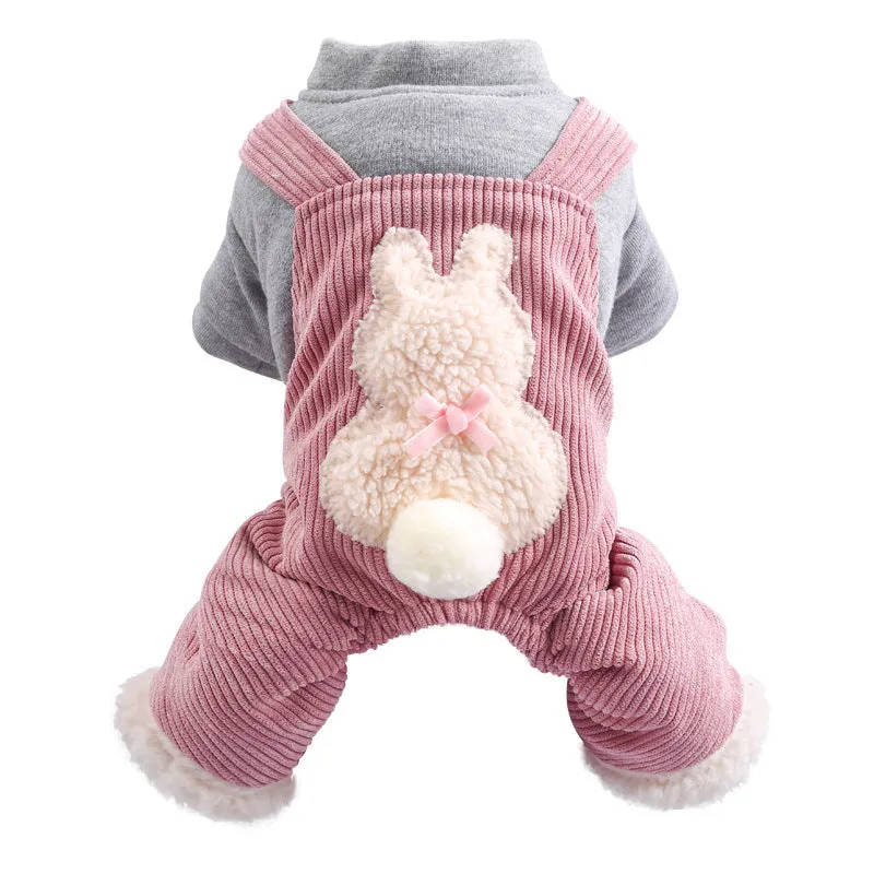 Dog Jumpsui Overall Rabbit Hoodie