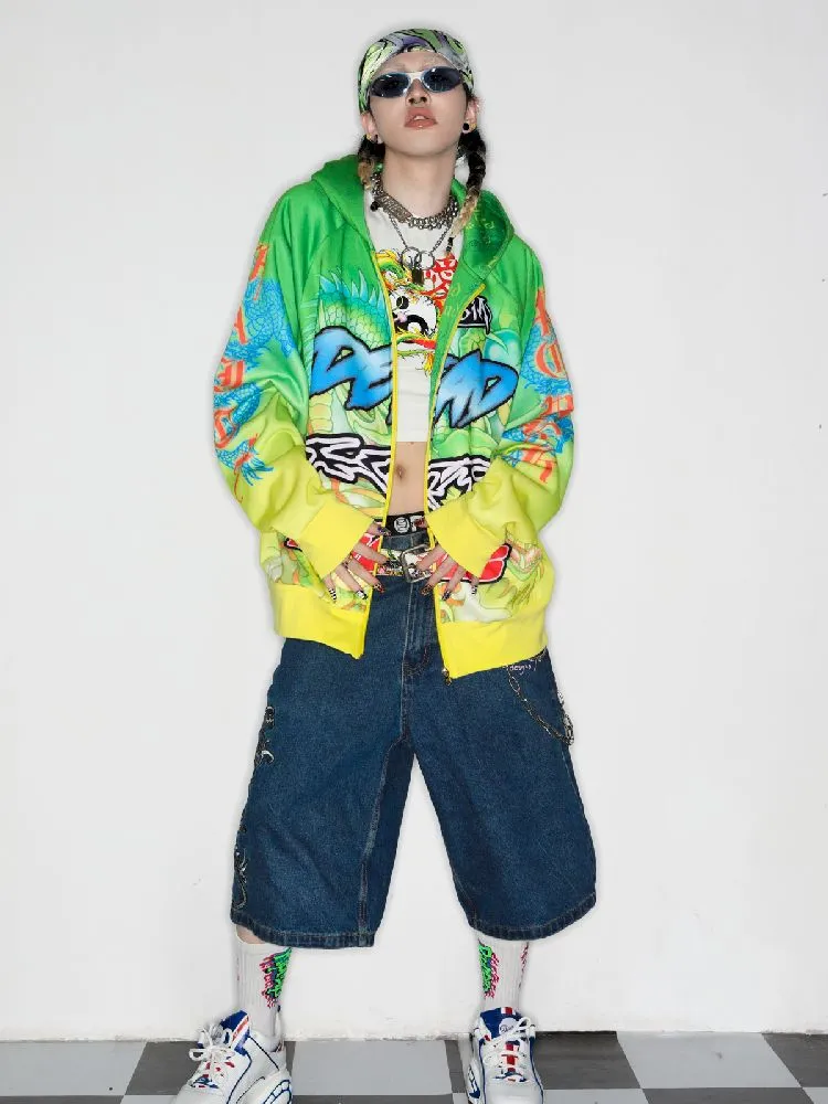 Dragon Millennium Y2K Hooded Zipper Jacket【s0000010271】