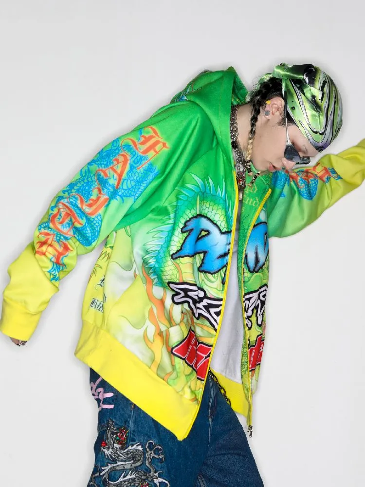 Dragon Millennium Y2K Hooded Zipper Jacket【s0000010271】