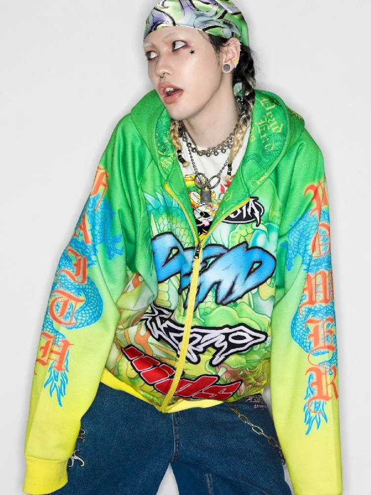 Dragon Millennium Y2K Hooded Zipper Jacket【s0000010271】