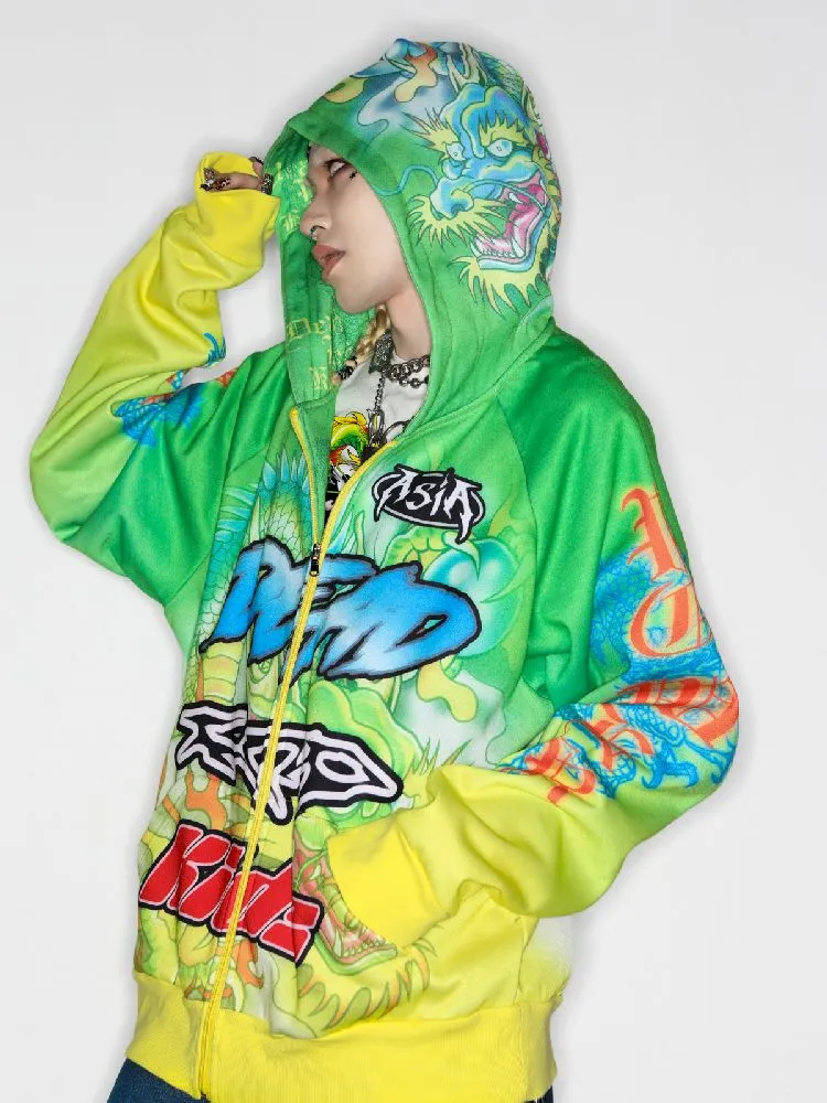 Dragon Millennium Y2K Hooded Zipper Jacket【s0000010271】