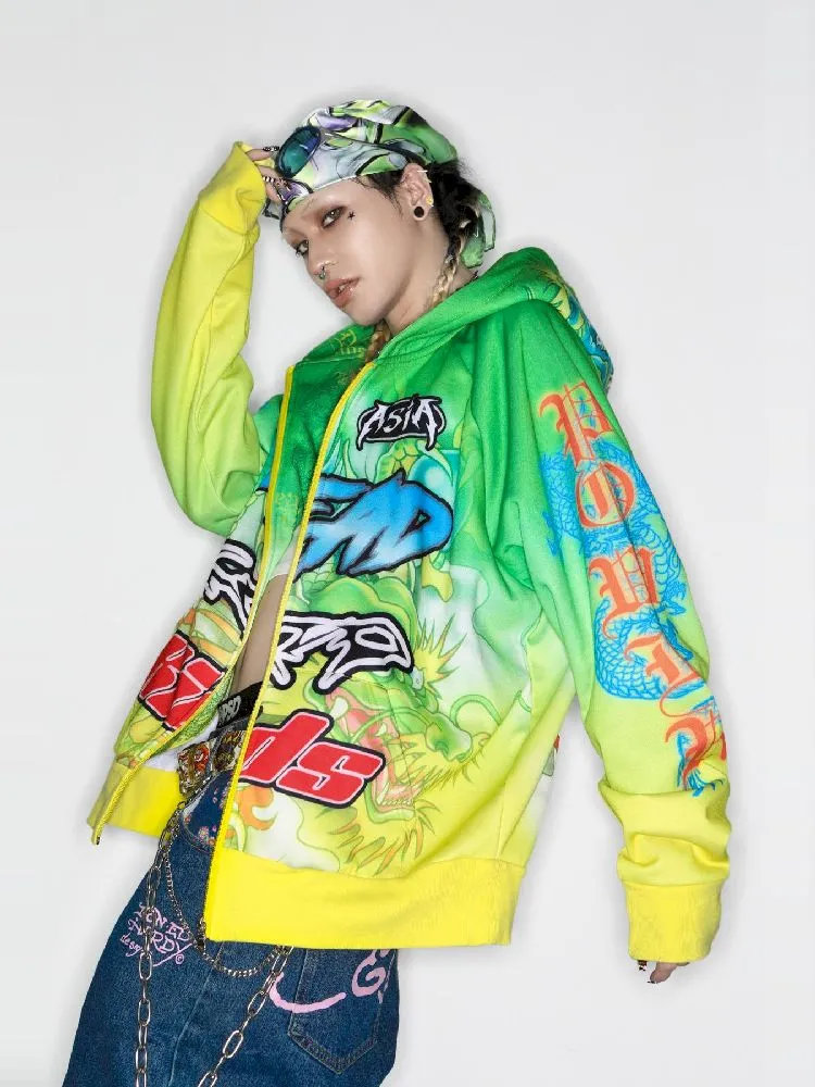 Dragon Millennium Y2K Hooded Zipper Jacket【s0000010271】