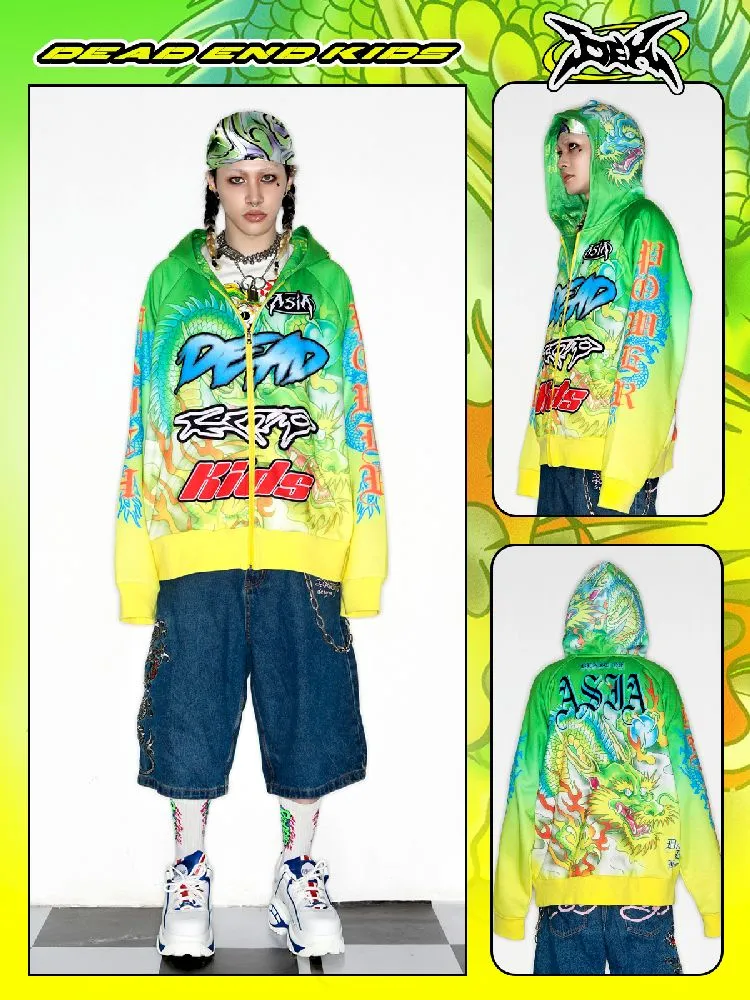 Dragon Millennium Y2K Hooded Zipper Jacket【s0000010271】