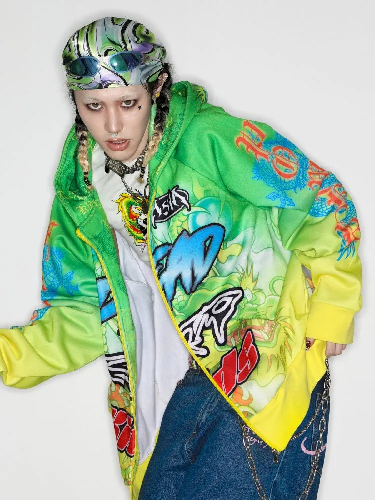 Dragon Millennium Y2K Hooded Zipper Jacket【s0000010271】