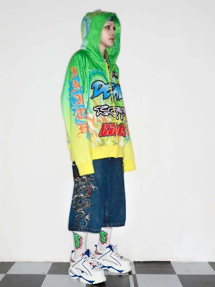 Dragon Millennium Y2K Hooded Zipper Jacket【s0000010271】