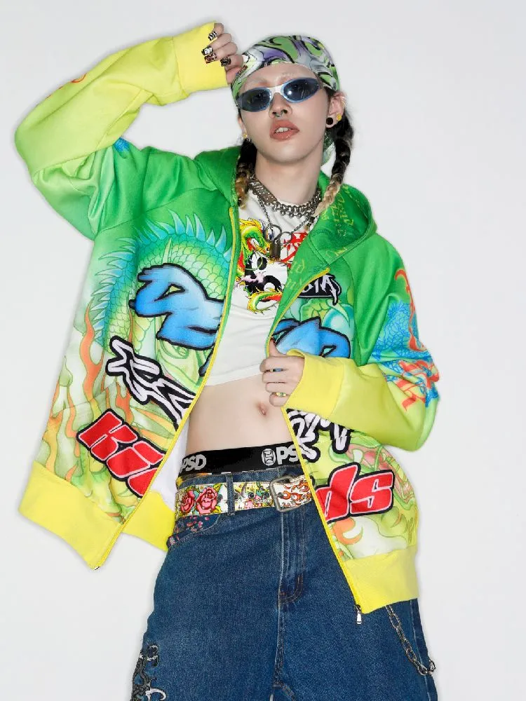 Dragon Millennium Y2K Hooded Zipper Jacket【s0000010271】