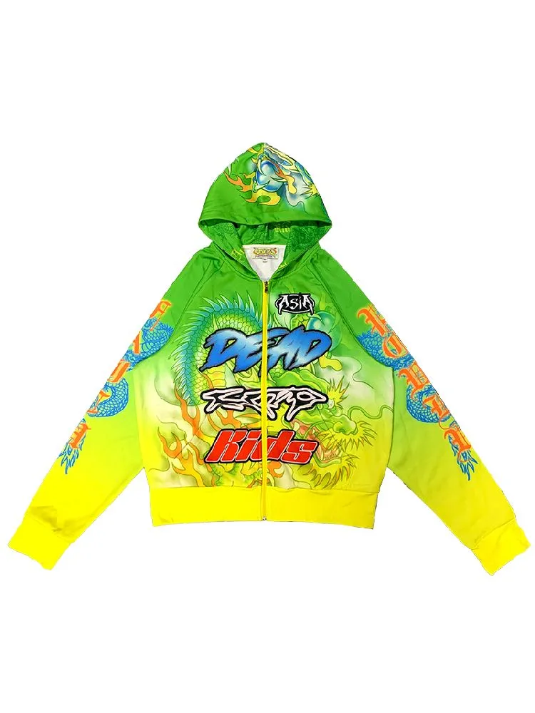 Dragon Millennium Y2K Hooded Zipper Jacket【s0000010271】