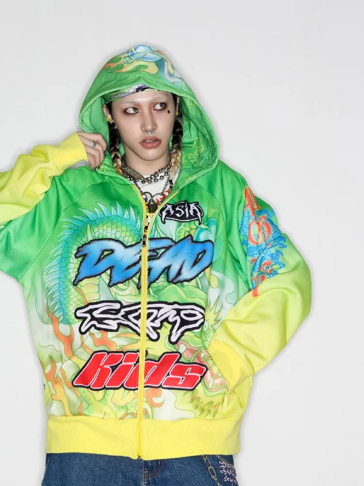 Dragon Millennium Y2K Hooded Zipper Jacket【s0000010271】