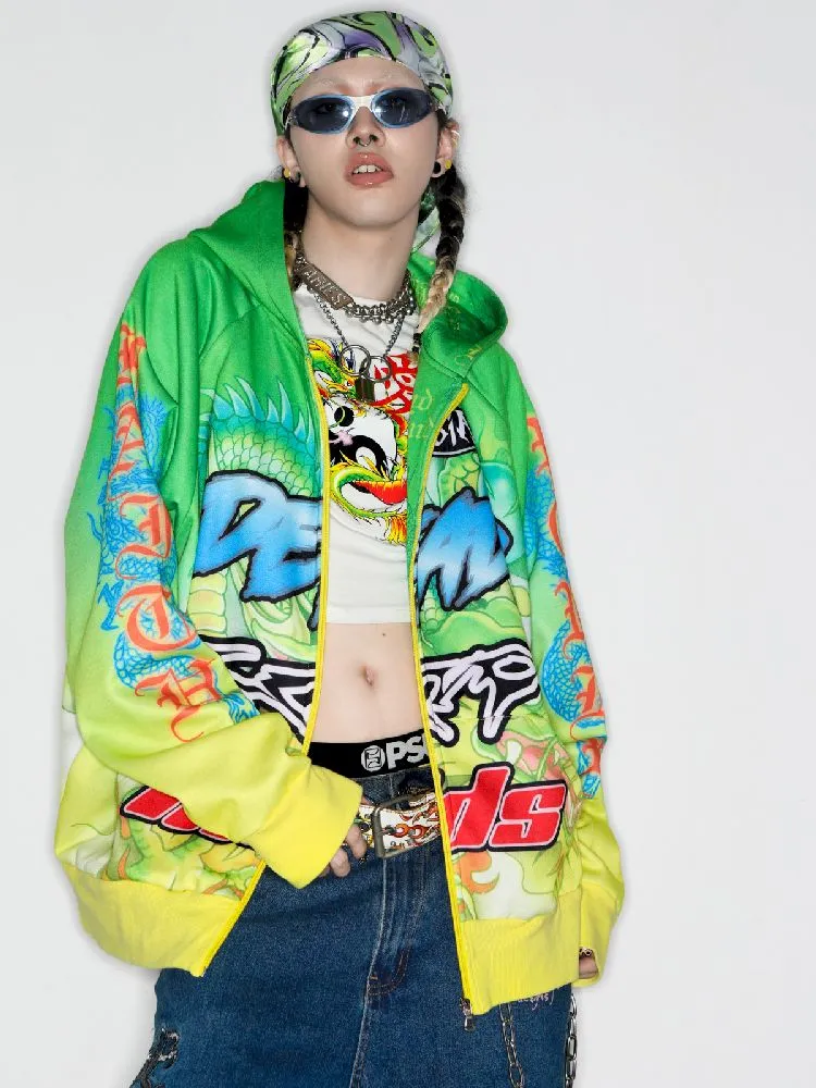 Dragon Millennium Y2K Hooded Zipper Jacket【s0000010271】