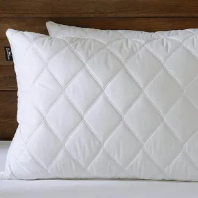 Dream Homme Down Alternative Luxury Pillow Set of 2 | 100% Organic Cotton Fabric with Premium Cloud Microfiber Filling, 17x27 Inches, Moon White (Pack of 2)