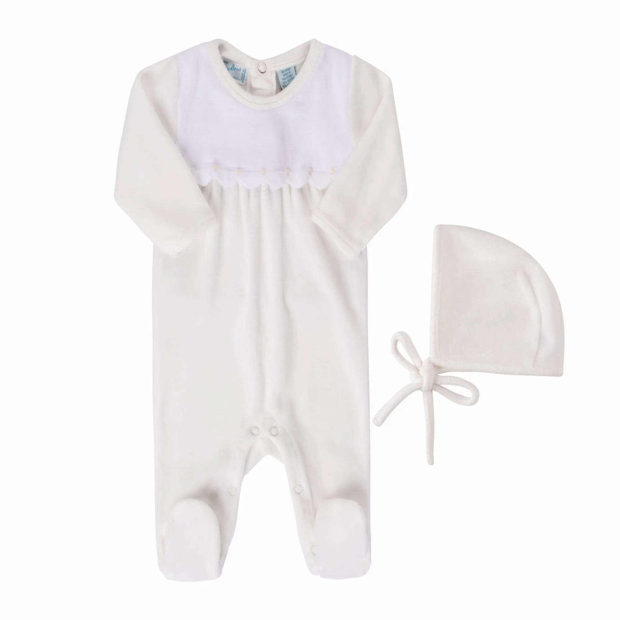 Dressy Velour Romper with Hat