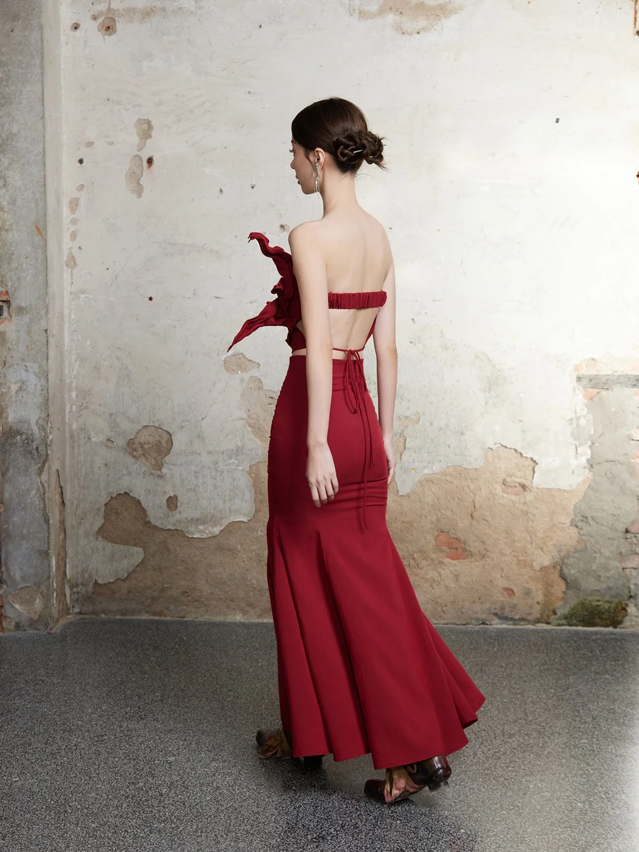 Elegant Drape Mermaid Long Skirt