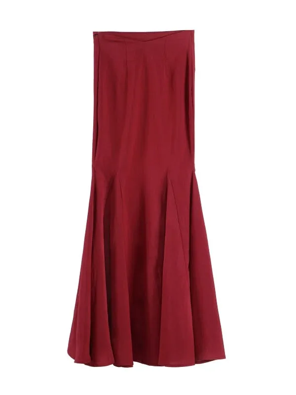 Elegant Drape Mermaid Long Skirt