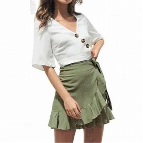 Elegant High Waist Short Skirt - GlamzLife