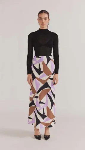 Evoke Bias Midi Skirt