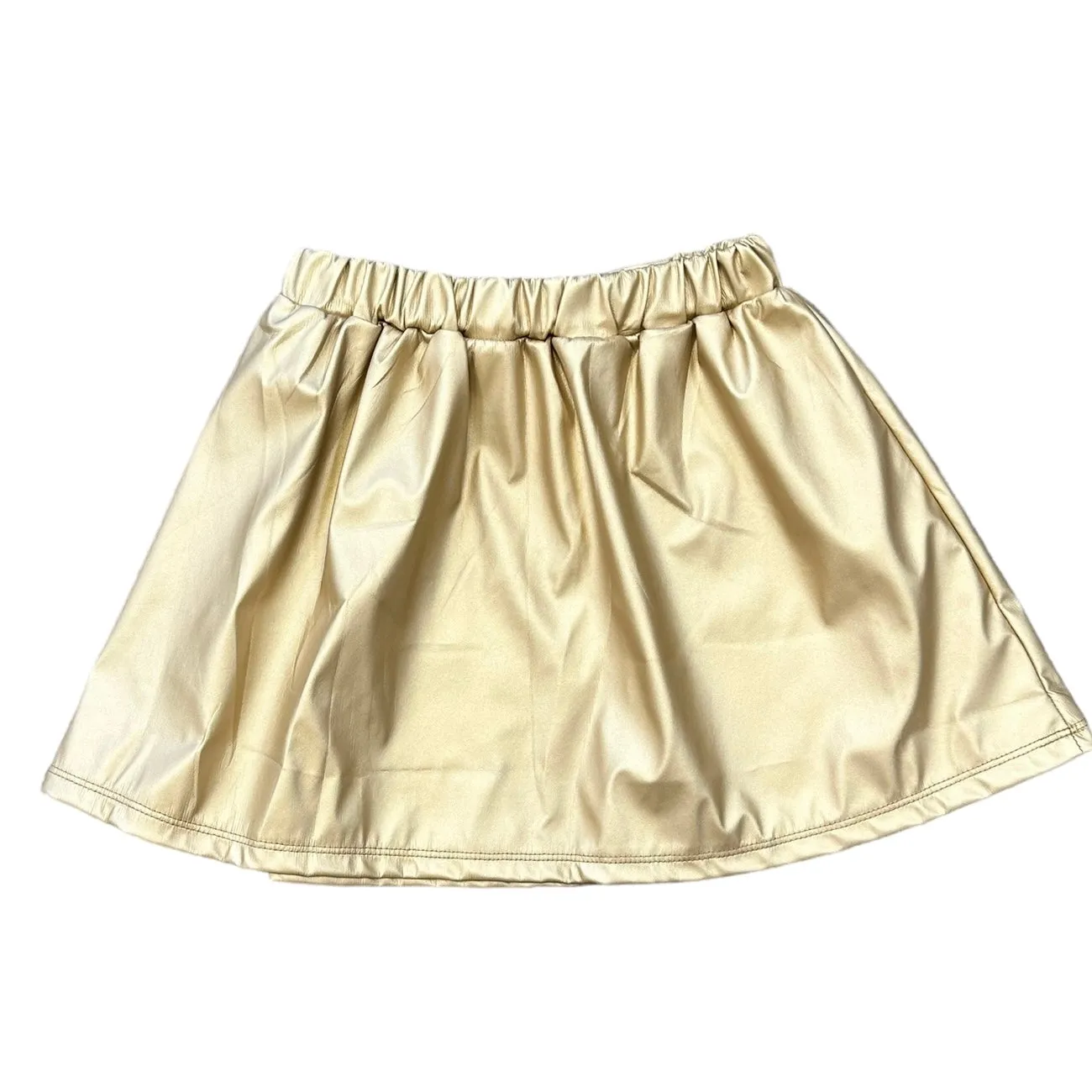Faux Leather Pleated Skirt