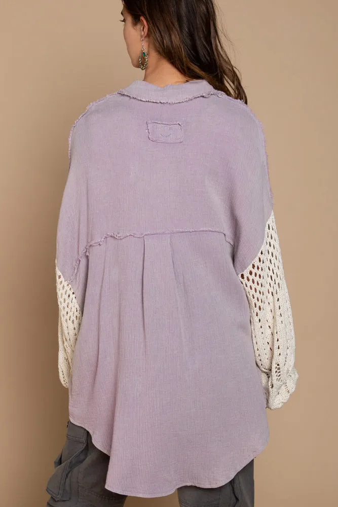 *Final Sale* Knit Sleeve Shacket