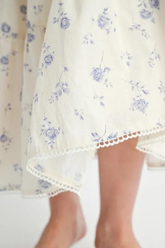 Floral Tiered Maxi Skirt