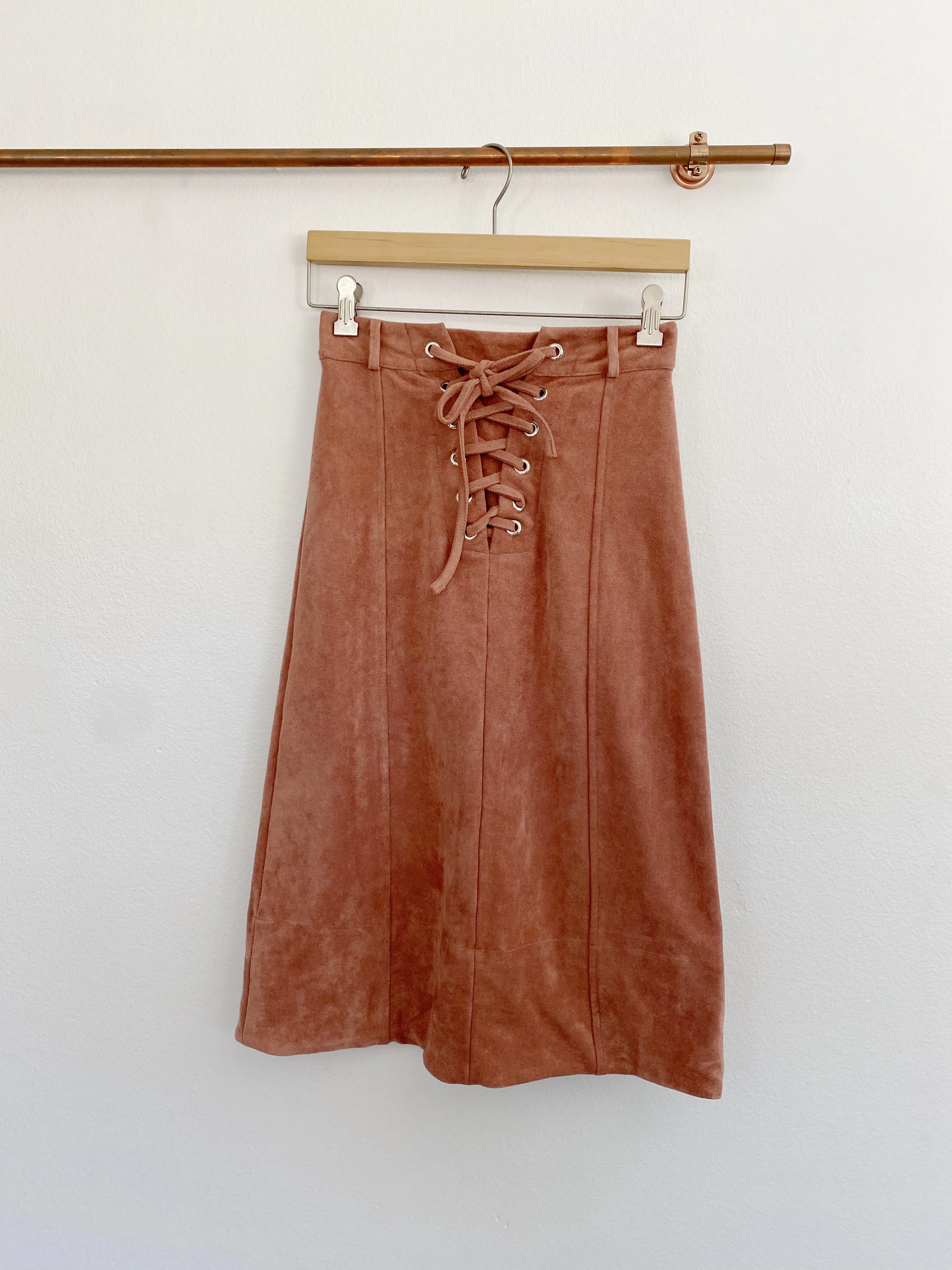 GIANNI BINI Suede Nina Skirt NWT XS