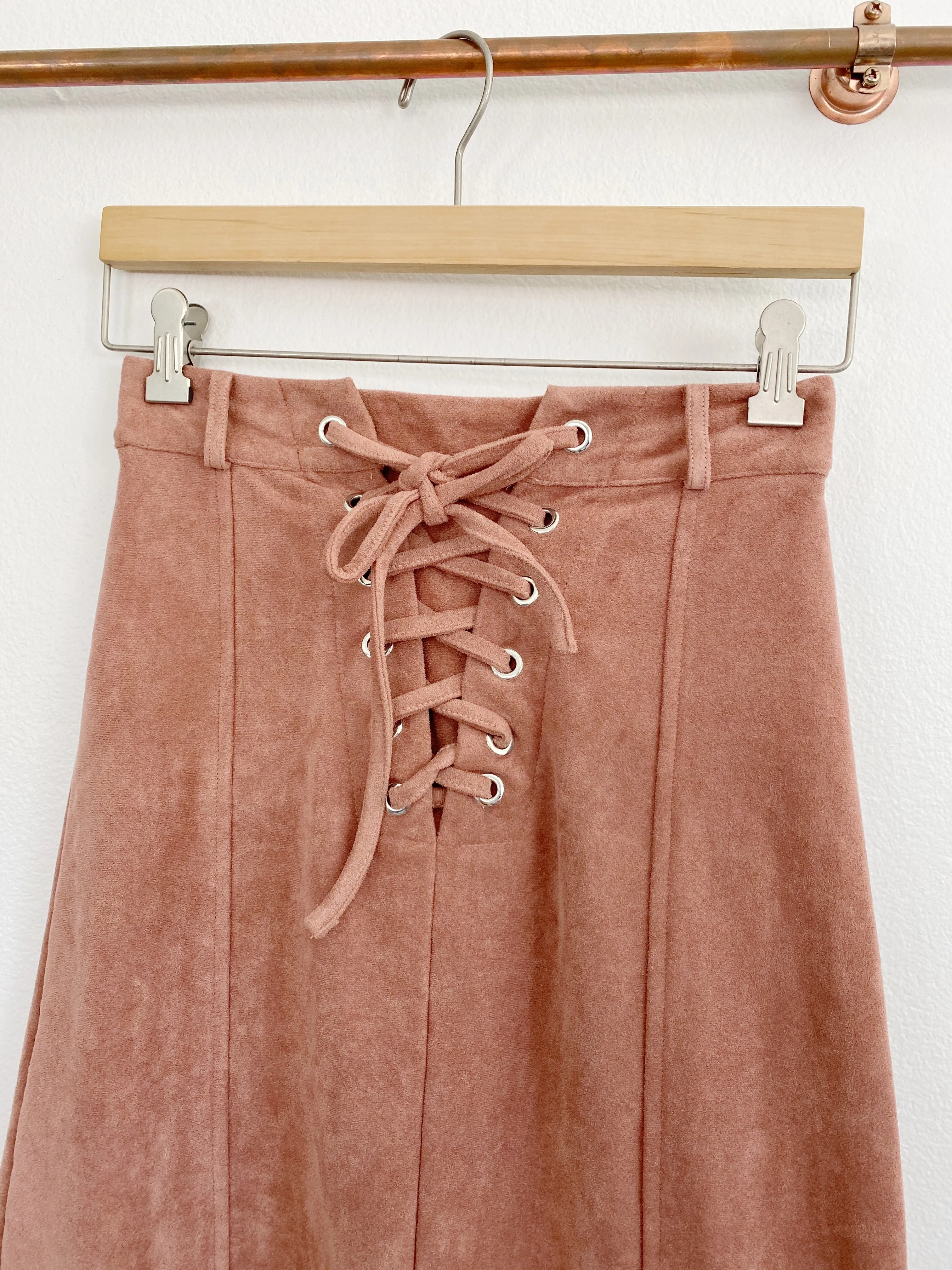 GIANNI BINI Suede Nina Skirt NWT XS