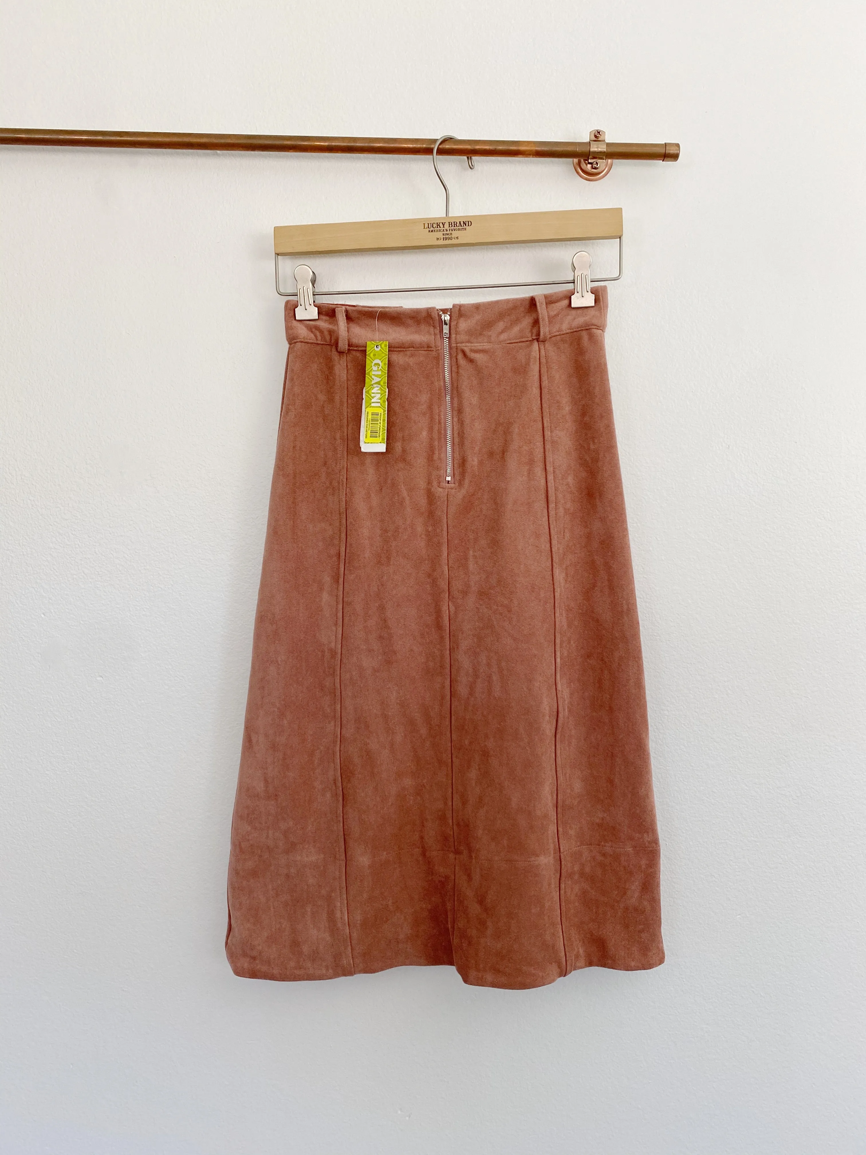 GIANNI BINI Suede Nina Skirt NWT XS