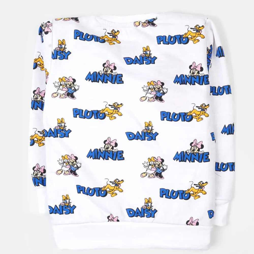 Girls Sweatshirt Pluto - White