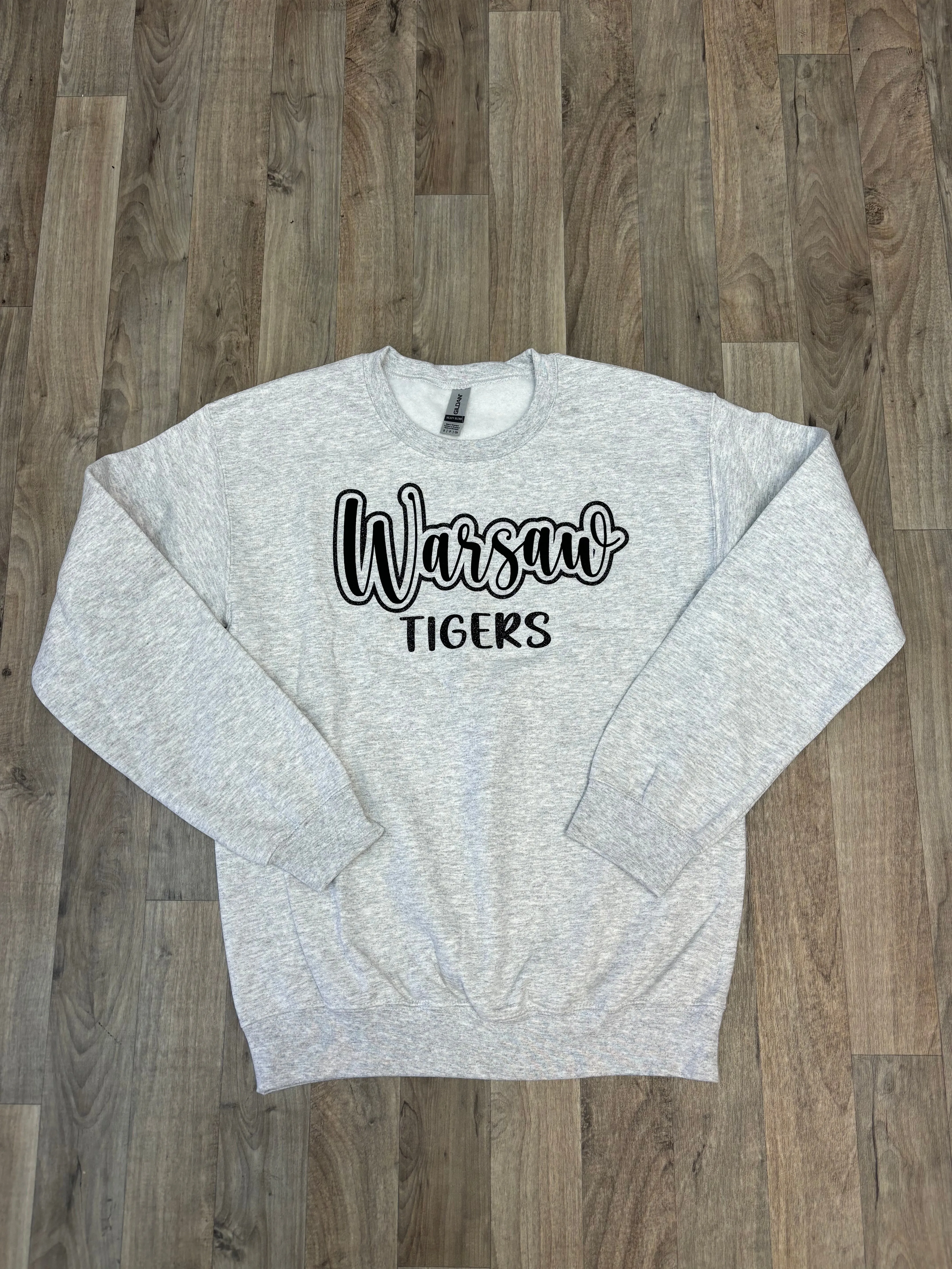 Heather Gray Warsaw Tigers Sweatshirt