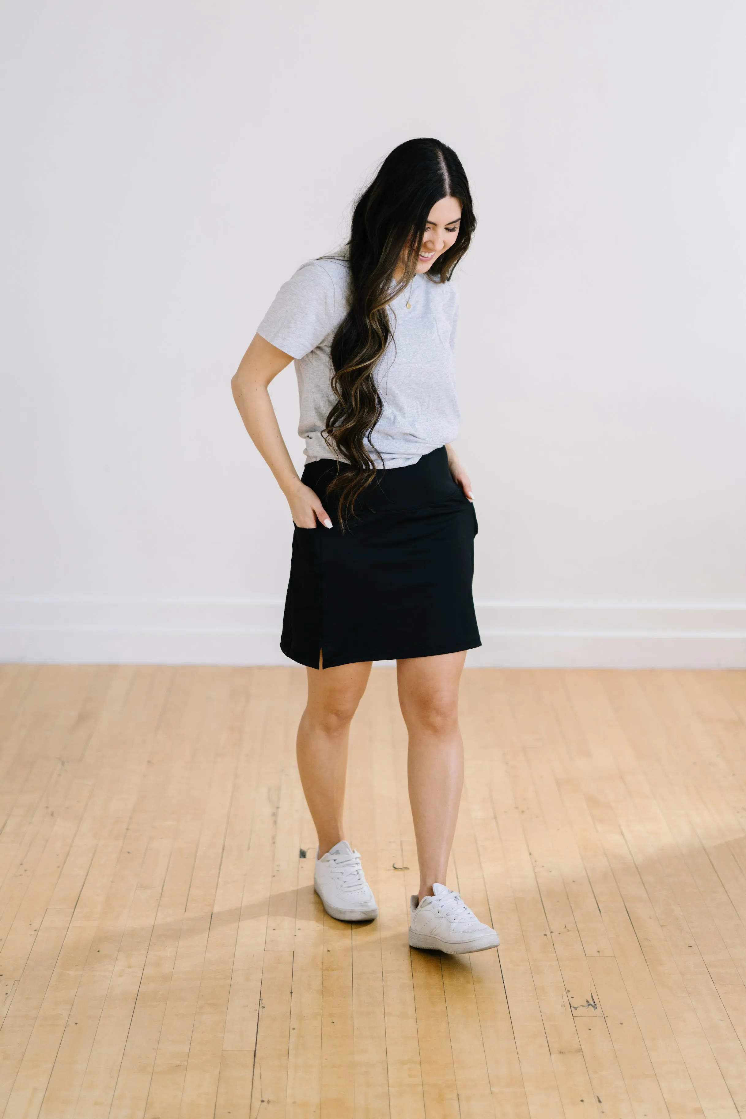 High Rise Active Skirt - Black