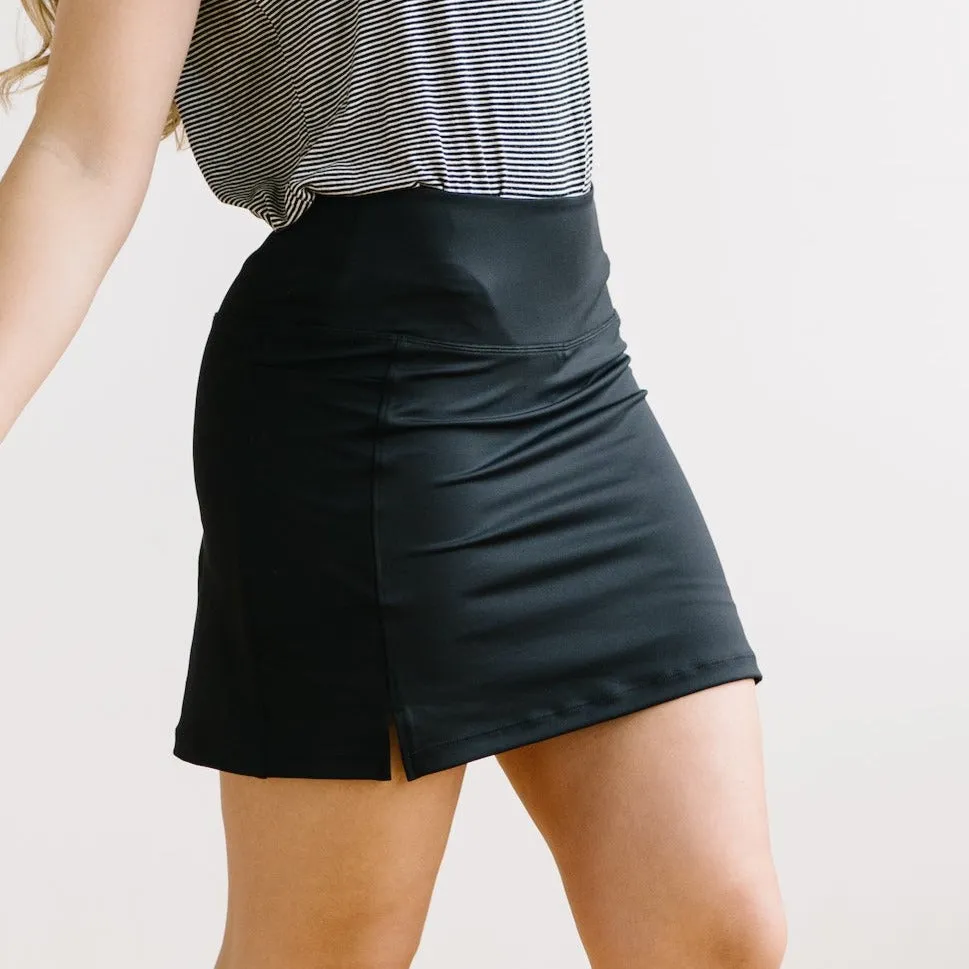 High Rise Active Skirt - Black