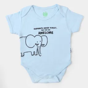 Infant Basic Cotton Romper Unisex Awesome - Sky Blue