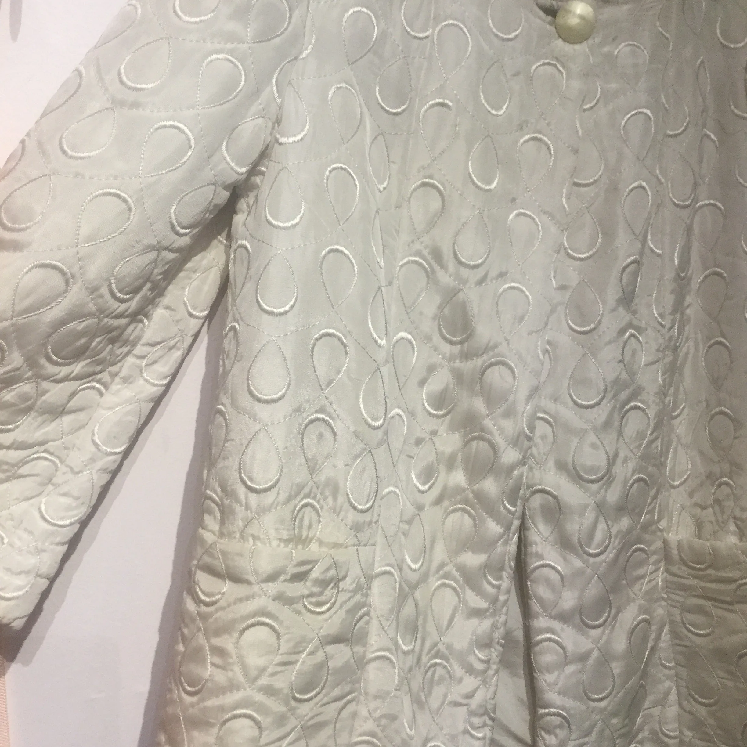 Ivory Quilted Bedjacket S/M #064