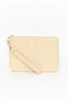 Jacob Natural Quilted Pouch