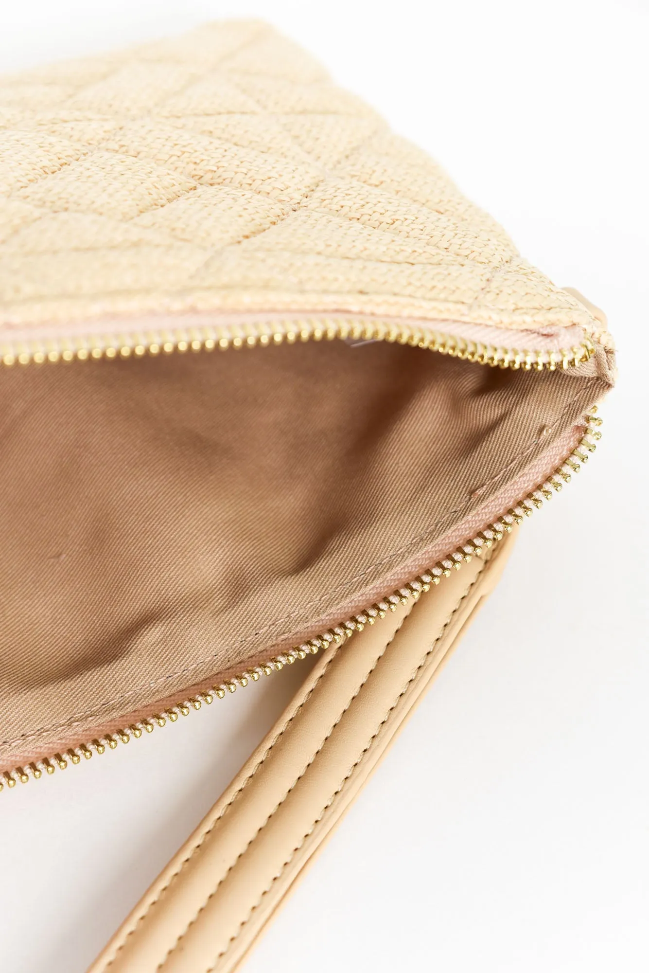 Jacob Natural Quilted Pouch