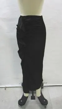 Knee length side ruffle skirt