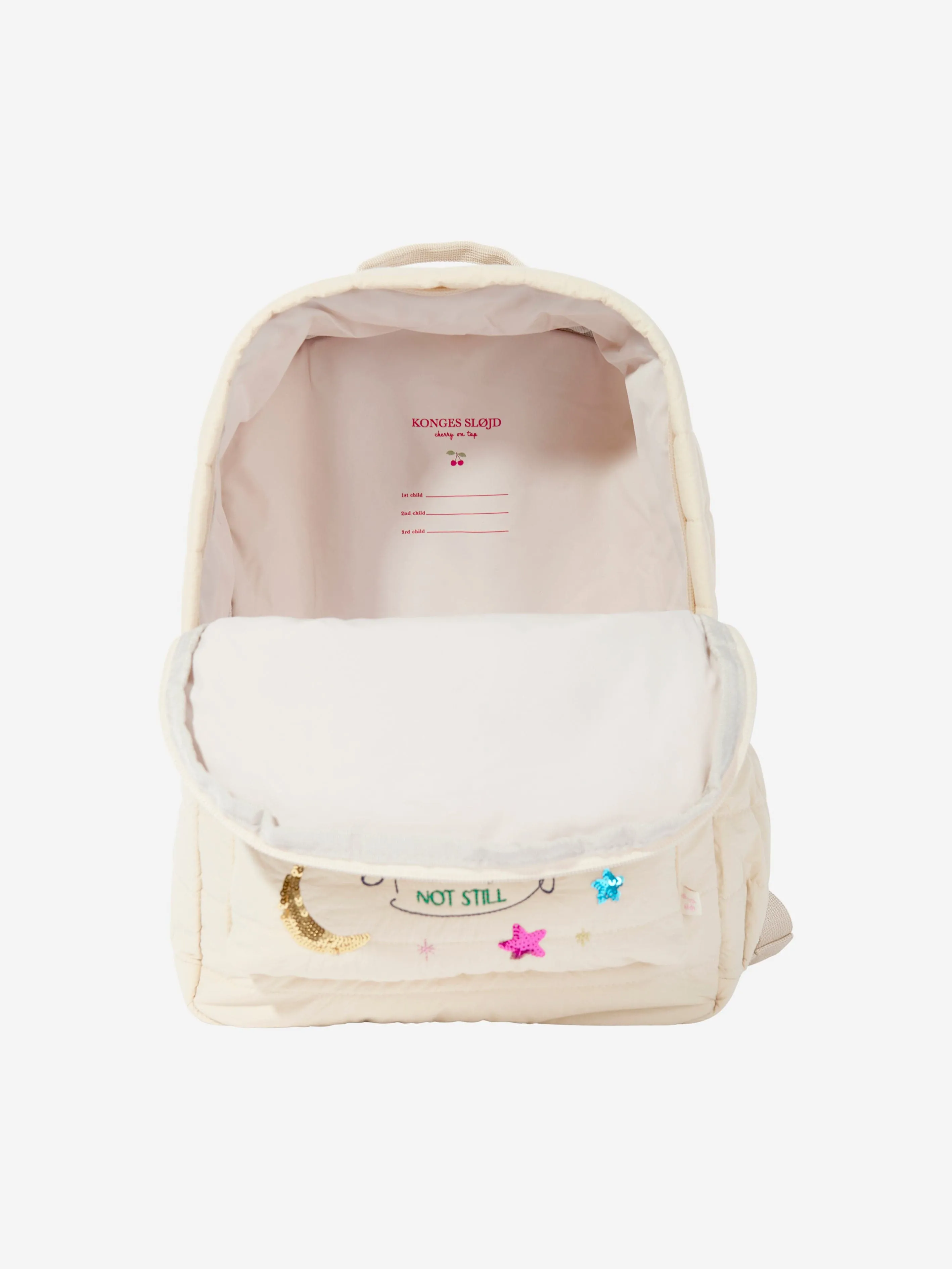 Konges Sløjd Girls Juno Quilted Sequin Backpack in Pink (32cm)