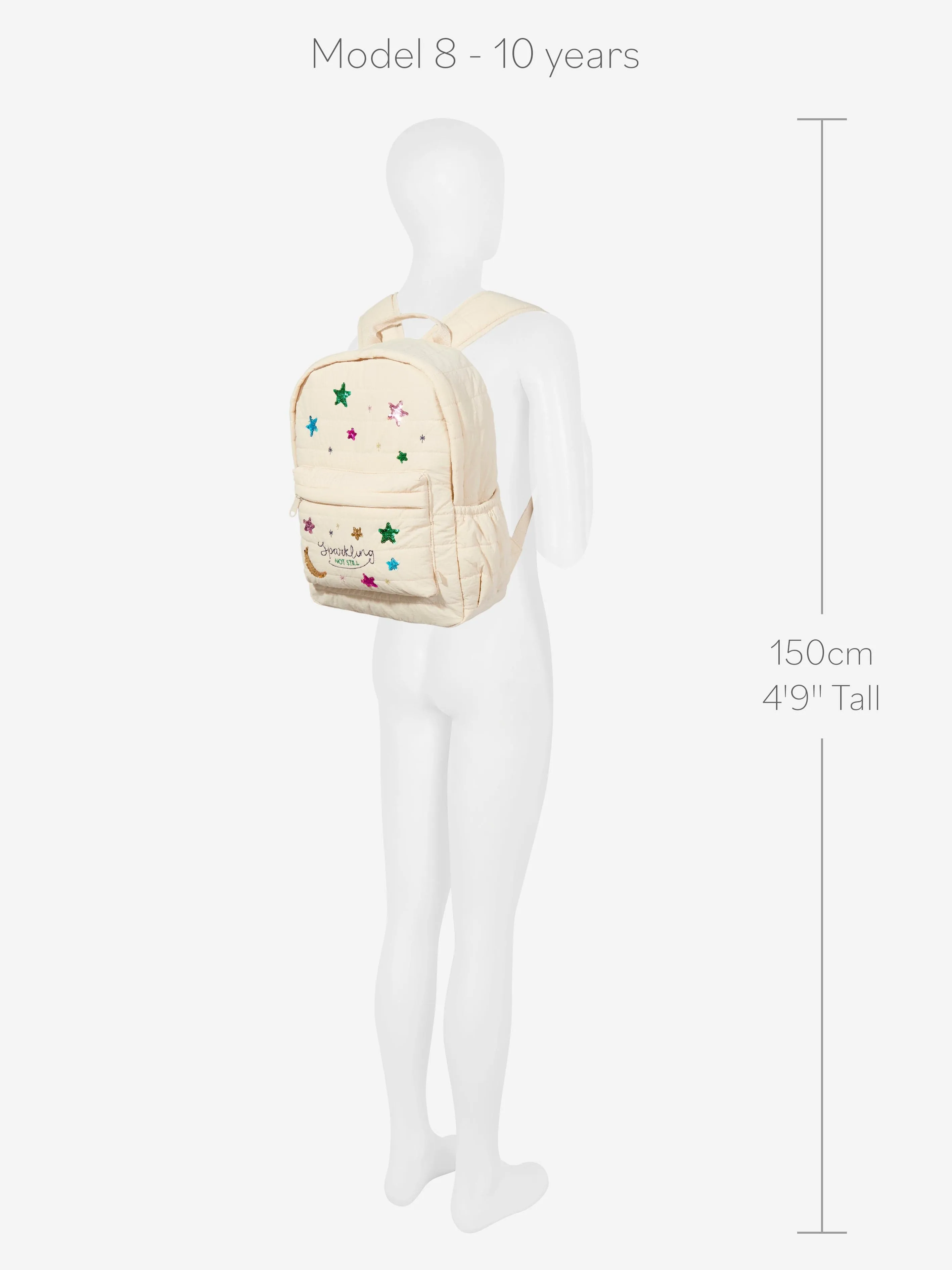 Konges Sløjd Girls Juno Quilted Sequin Backpack in Pink (32cm)