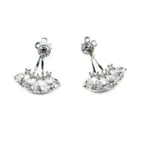 Kristin Perry Crystal Fan Ear Jacket Earring