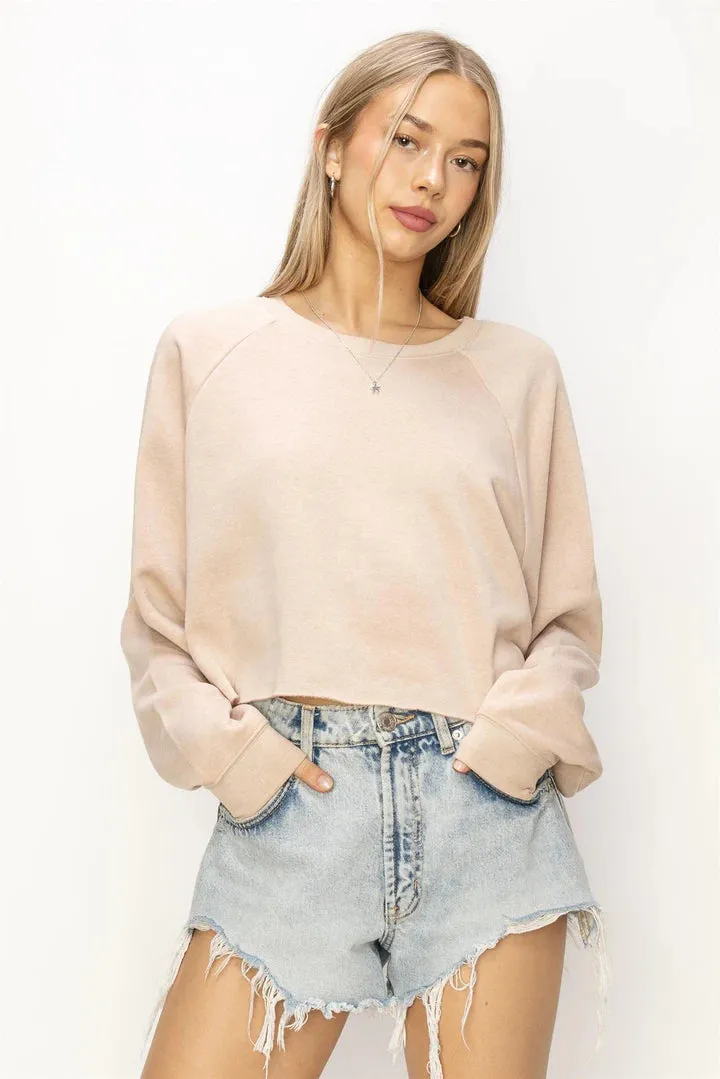 Laid Back In The Blue Crop Sweatshirt