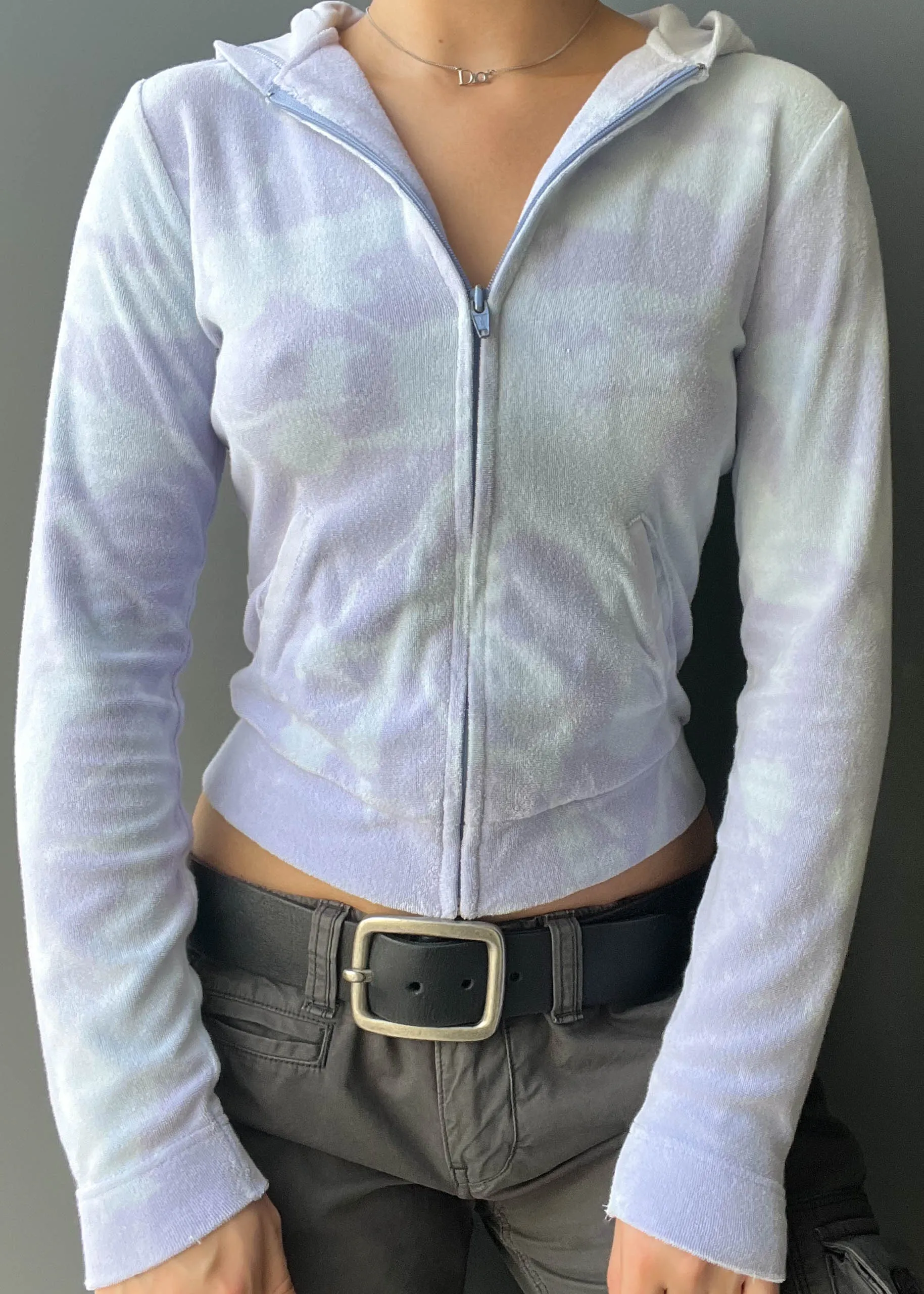 Lila Terry Cloth Hoodie Jacket (S)