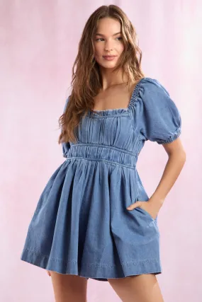 Lover's Lane Denim Romper