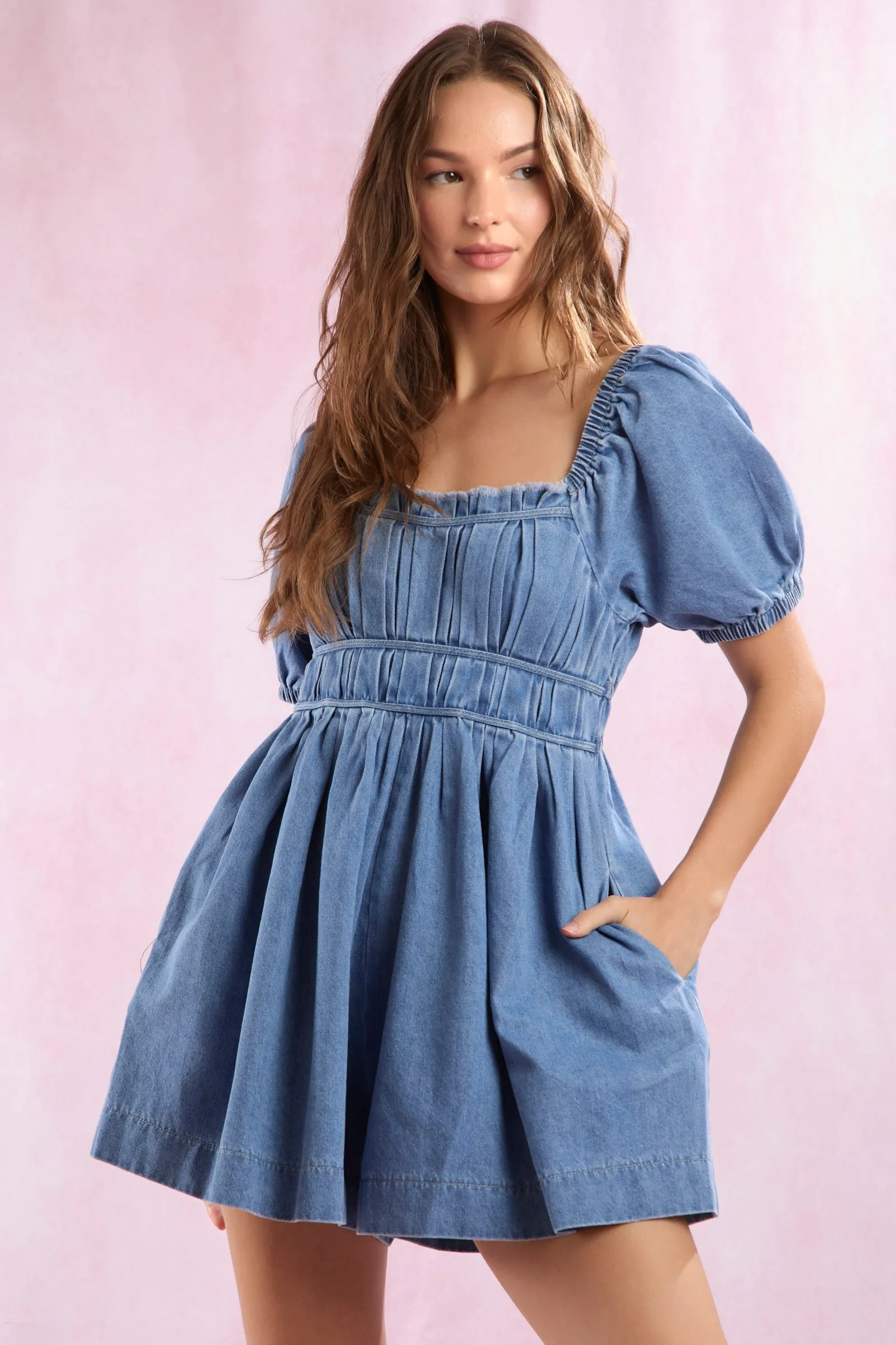 Lover's Lane Denim Romper