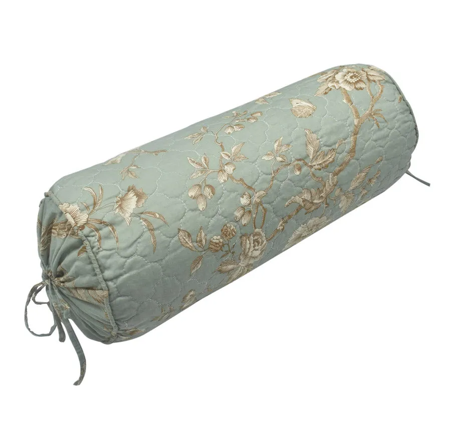 Lyon Teal 18x48cm Filled Bolster Front