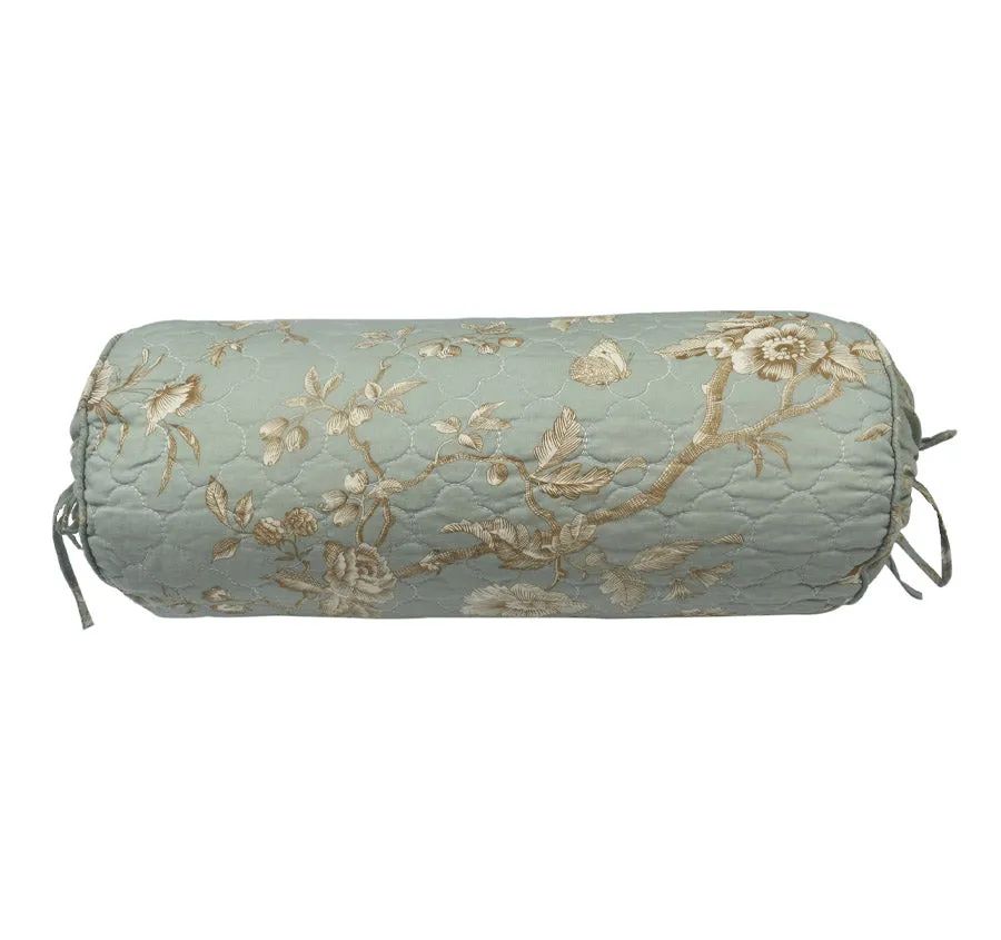 Lyon Teal 18x48cm Filled Bolster Front