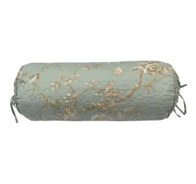 Lyon Teal 18x48cm Filled Bolster Front